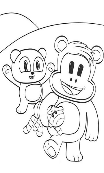 kolorowanka Juliusz Junior malowanka do wydruku małpka Disney z bajki dla dzieci nr 18
